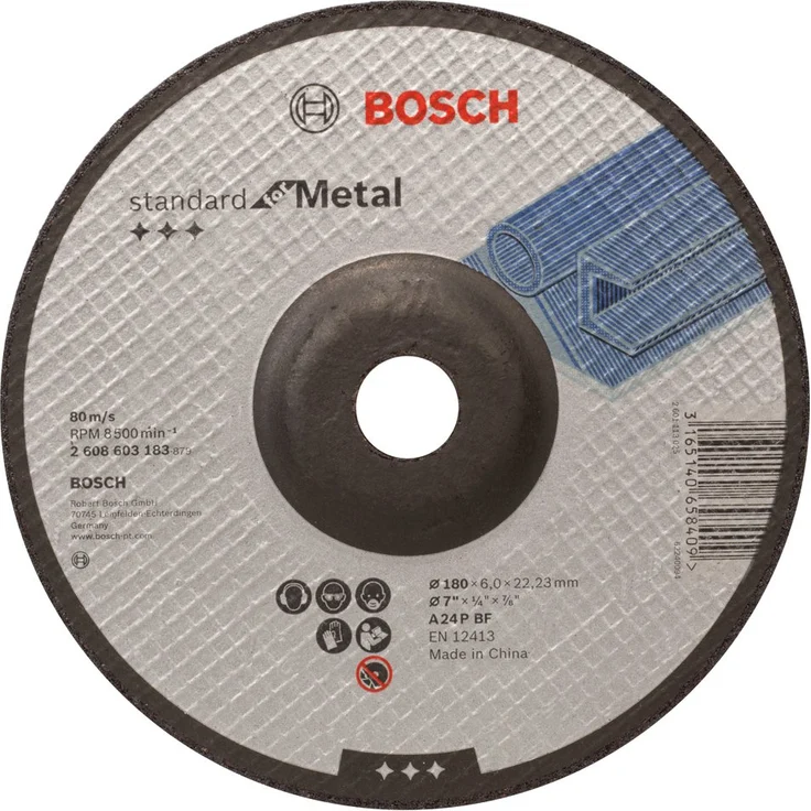 Bosch Professional 2608603183 Schruppscheibe für Metall gekröpft 180x6mm, 180 mm - Preisvergleich – Bild 1