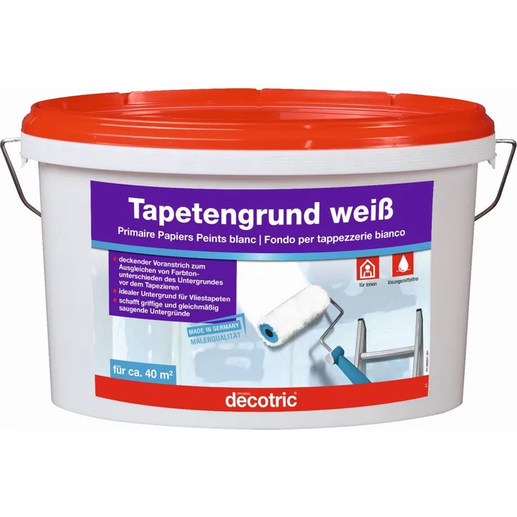 Decotric Tapetengrund 5 l, weiß