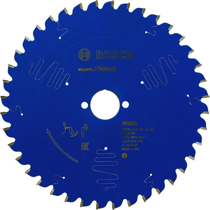Bosch Professional Kreissägeblatt Expert für Wood (Holz, 216 x 30 x 2,4 mm, 40 Zähne, Zubehör Kreissäge)