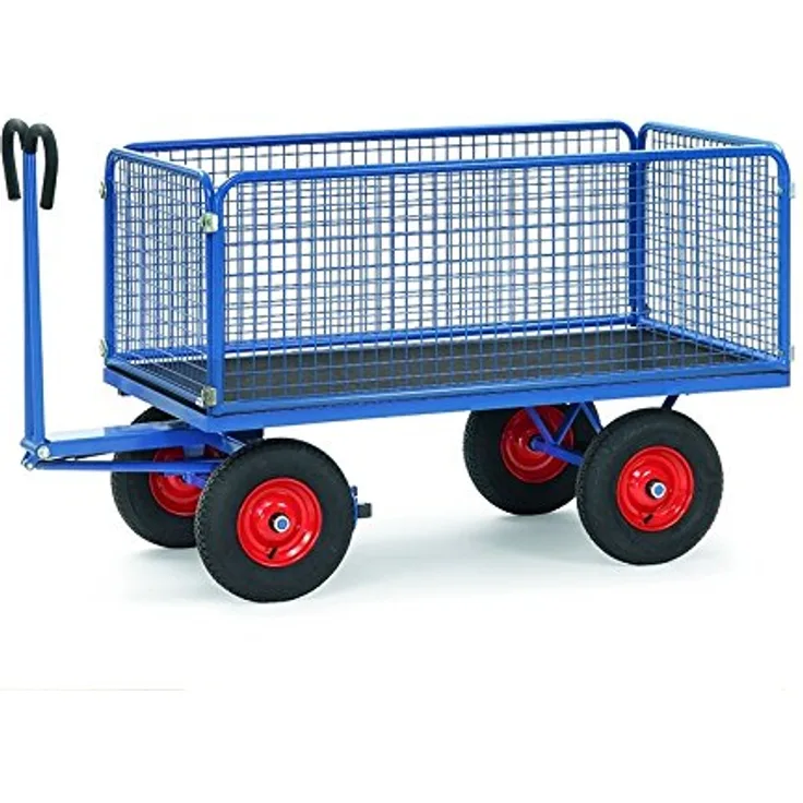 Fetra Transportgeräte mtmgg435 V Schubkarre, Rad Grillrost aus Kautschuk, 1950 mm Länge x 950 mm Breite x 1190 mm Höhe