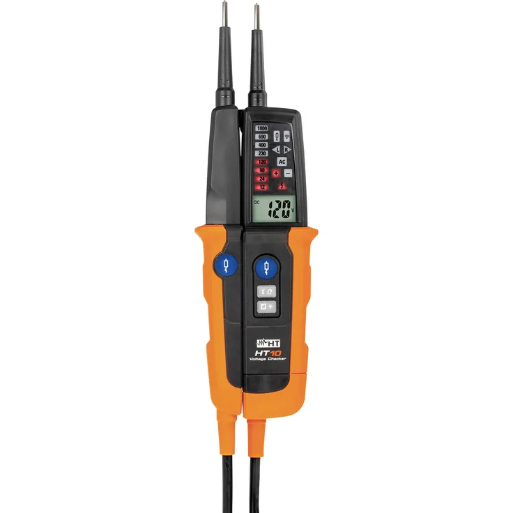 HT Instruments HT10 Zweipoliger Spannungsprüfer CAT III 1000 V, CAT IV 600V Akustik, Bargraph, LCD, LED