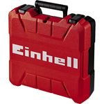 Einhell E-Box S35-33 Werkzeugkoffer Werkzeugkasten rot schwarz für universelle Aufbewahrung von Werkzeug und Zubehör, weiches Schaumstoff-Innenfutter für verkratzungsfreien Transport, spritzwassergeschütztes Design