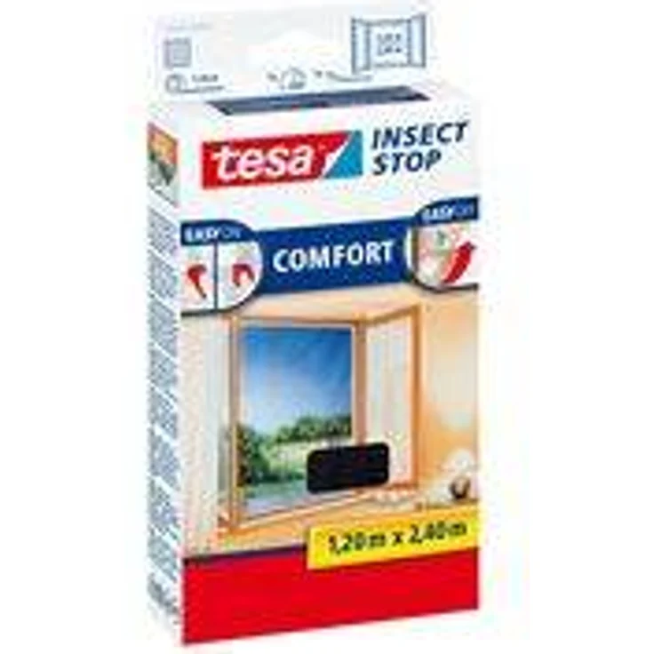 tesa Fliegengitter COMFORT für bodentiefe Fenster, weiß – Bild 1