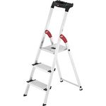 Hailo L80 ComfortLine, Alu-Sicherheits-Stehleiter, 3 Stufen