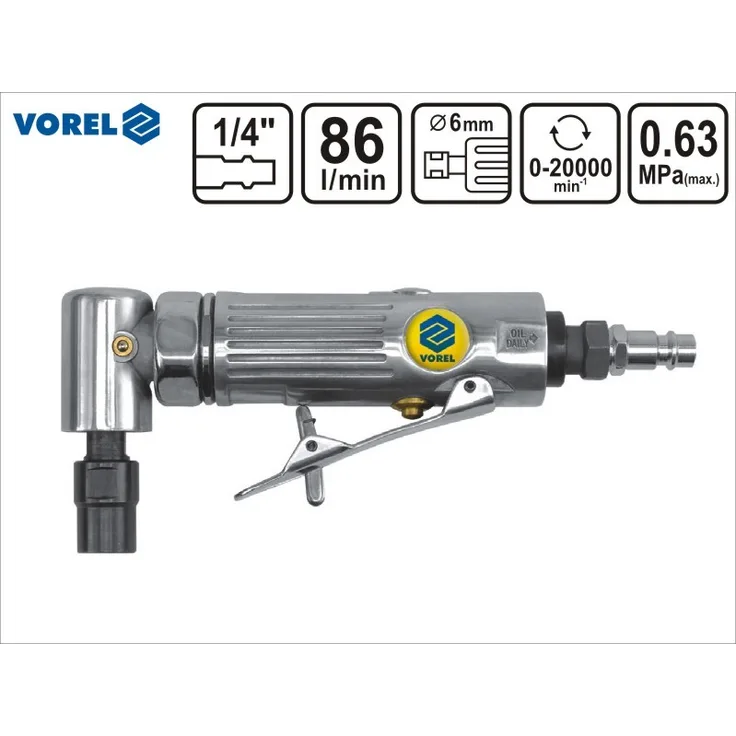 Vorel Vorel pneumatische Winkelschleifer 6mm 81110