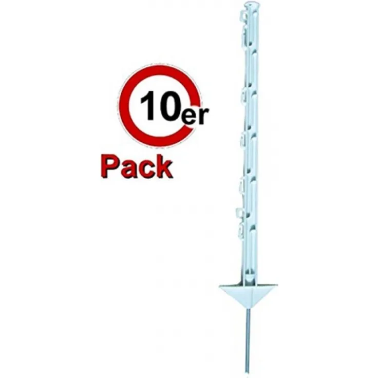 Göbel Göbel 10 Weidezaunpfahl weiß Kunststoffpfahl Wildabwehrpfahl 75cm 10698