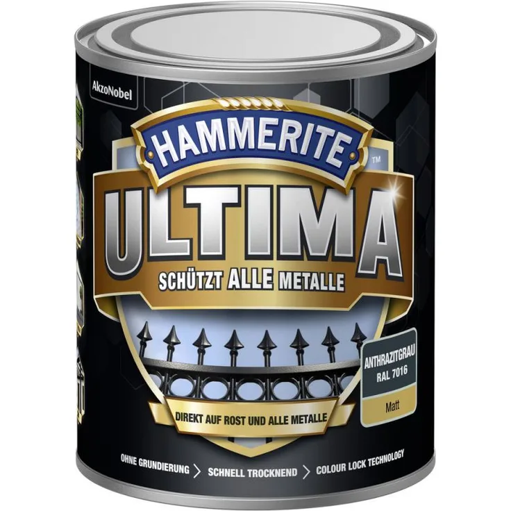 HAMMERITE Metallschutz-Lack ULTIMA Anthrazitgrau Matt 750ml - 5379759
