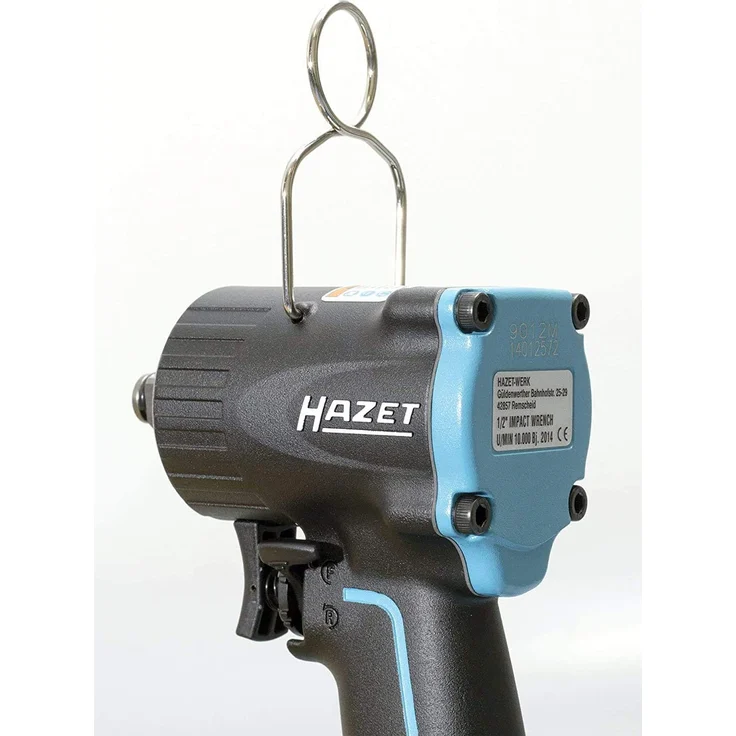 HAZET Druckluft-Schlagschrauber (extra kurz 92 mm) max. Lösemoment 1.100Nm, Vierkant 12,5 mm (0,5 Zoll), empfohlenes Drehmoment 610 Nm, Jumbo Hammer-Schlagwerk 9012M – Bild 6