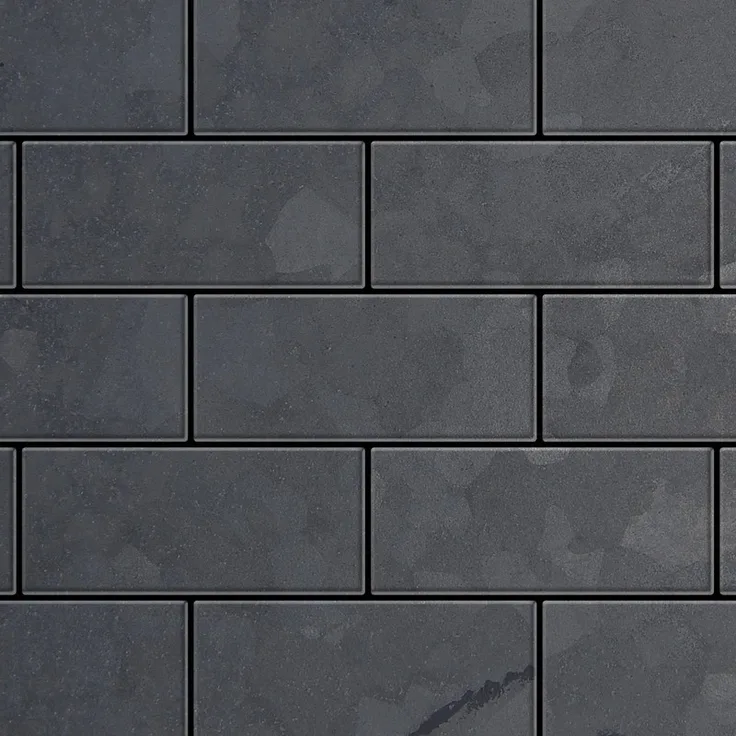 Mosaik Fliese massiv Metall Rohstahl gewalzt in grau 1,6mm stark ALLOY Subway-RS 0,58 m2