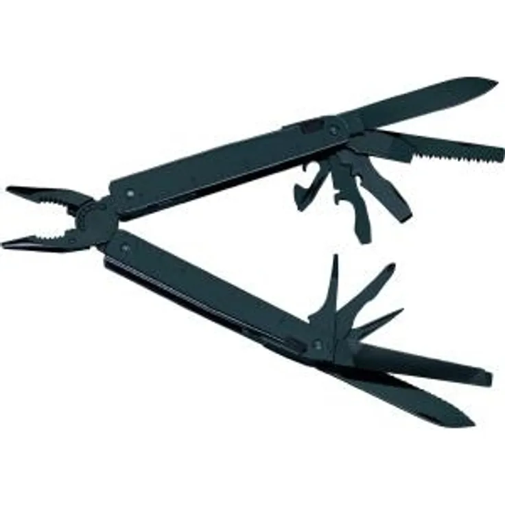 Victorinox Swiss Tool Spirit BS Multifunktionswerkzeug, 29 Funktionen, Schwarzer Oxid Stahl, Leder-Gürteletui, schwarz