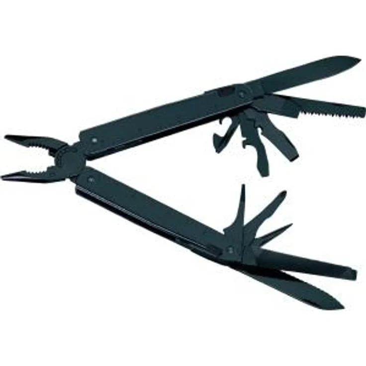 Victorinox Swiss Tool Spirit BS Multifunktionswerkzeug, 29 Funktionen, Schwarzer Oxid Stahl, Leder-Gürteletui, schwarz – Bild 1
