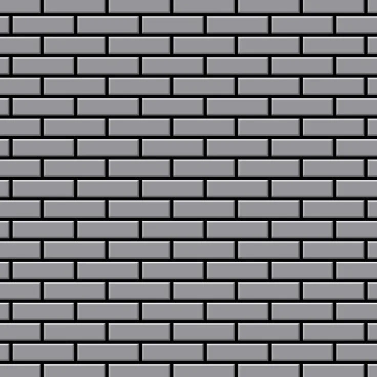 Mosaik Fliese massiv Metall Edelstahl matt in grau 1,6mm stark ALLOY PK-S-S-MA 0,88 m2