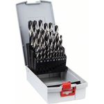 Bosch 2608577352 Professional 25tlg. HSS Spiralbohrer PointTeQ Set (Metall, ProBox, Zubehör Bohrschrauber), Grau