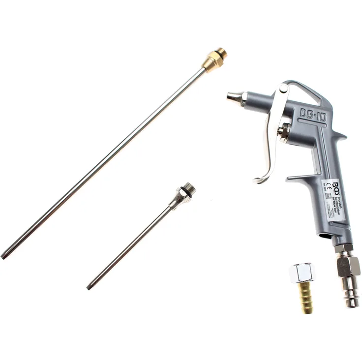BGS Druckluft-Ausblaspistole 3215, Alu-Druckguss mit 3 Düsen
