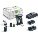 Festool C 18 HPC 4,0 I-Set Akku-Bohrschrauber 18V 45Nm + Zubehör + 2x Akku 4Ah + Ladegerät + Koffer (576442)