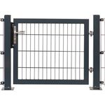 Einzeltor Premium Doppelstabmattenfüllung anthrazit Rahmen 140 x 100 cm