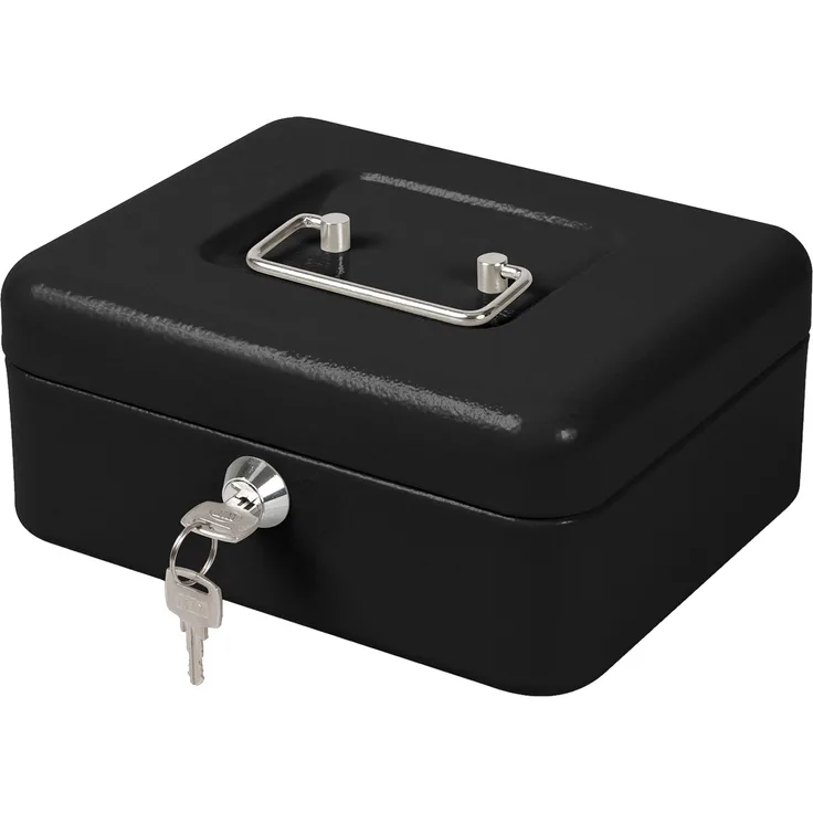 Kreator Geldkassette Kasse 20x9x16 cm Moneybox für Münzen Geldscheine 3 Fächer