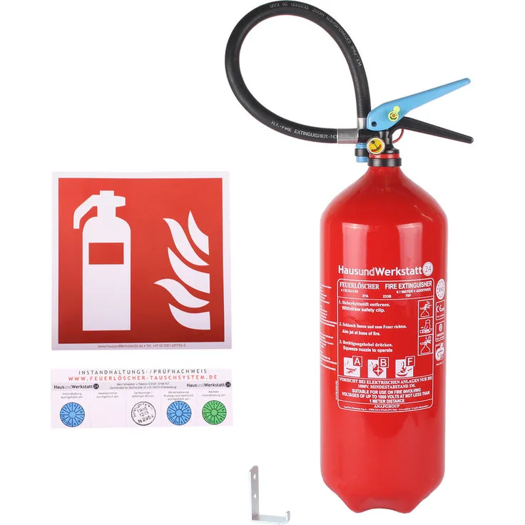 Aluminium ABF-Schaumfeuerlöscher 'Tina' 6L 9LE + Halterung- auch für Fettbrände