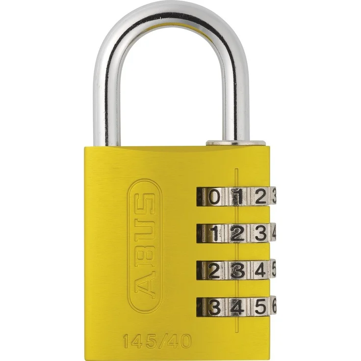 ABUS Aluminium-Zahlenschloss 145-40, gelb, 48809 – Bild 1