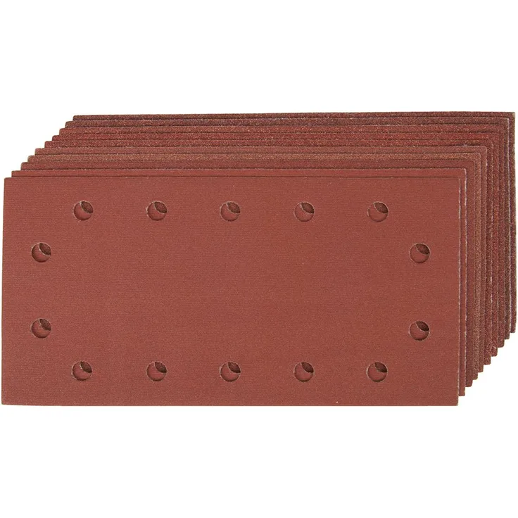 Silverline 538991 Klettschleifscheiben, gelocht, 115 x 230 mm, 10-tlg. Satz 2 x 60er, 3 x 80er, 120er, 2 x 240er-Körnung