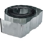 Rasenkante 10m, Beetbegrenzung aus Metall, verzinkt, flexibel, Umrandung f. Beet oder Rasen, 16cm hoch, silber