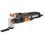 WORX WX681 Sonicrafter F50 Multifunktionswerkzeug 450w ? Multitools inkl. Adapter für Universalzubehör, 35mm Standard End Cut Sägeblatt & 80mm HSS Sägeblatt halbrund