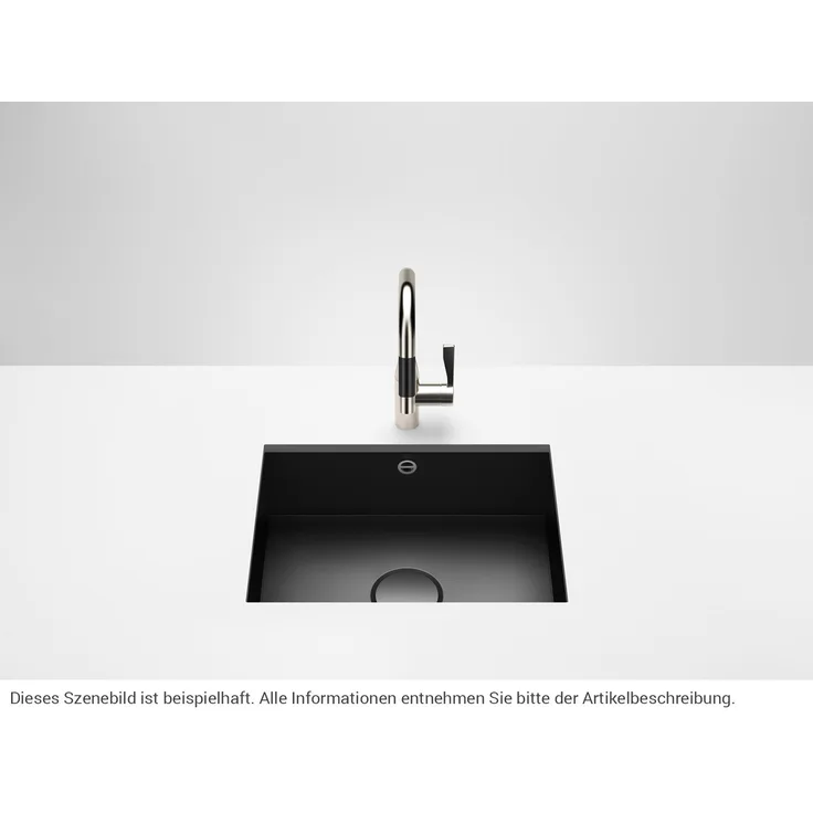 Dornbracht Unterbau-Spüle Glasierter Stahl Schwarz Matt 38550002-71
