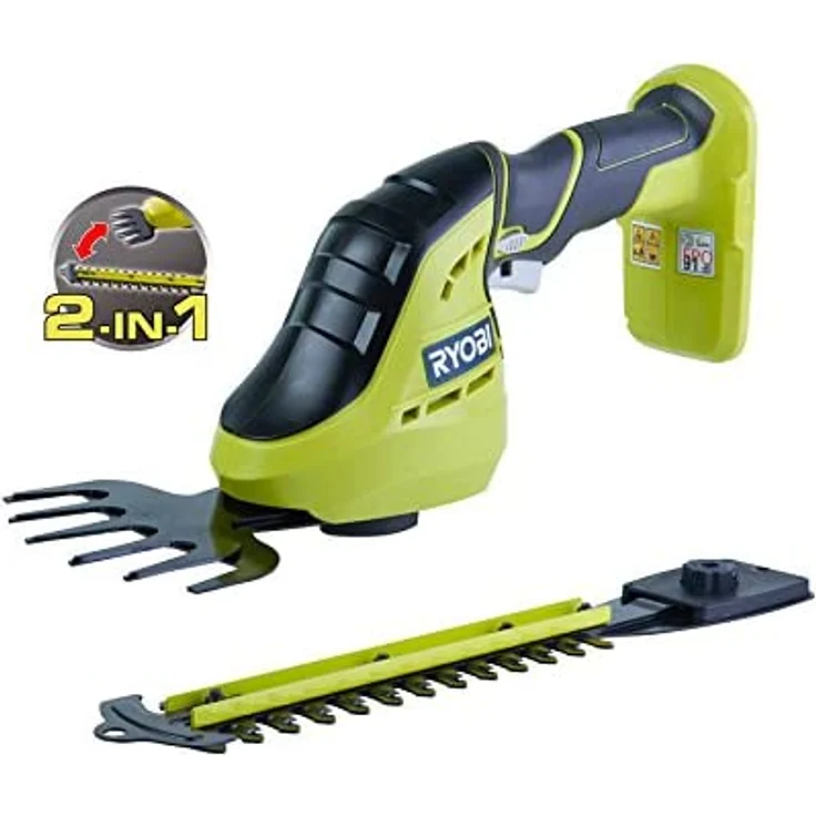 Ryobi 2-in-1 Akku-Gras und Strauchschere OGS1822 5133002830, 18 V, Strauchschere 20 cm Schwertlänge, Grasschere 12 cm Schnittbreite - ohne Akku und Ladegerät – Bild 1