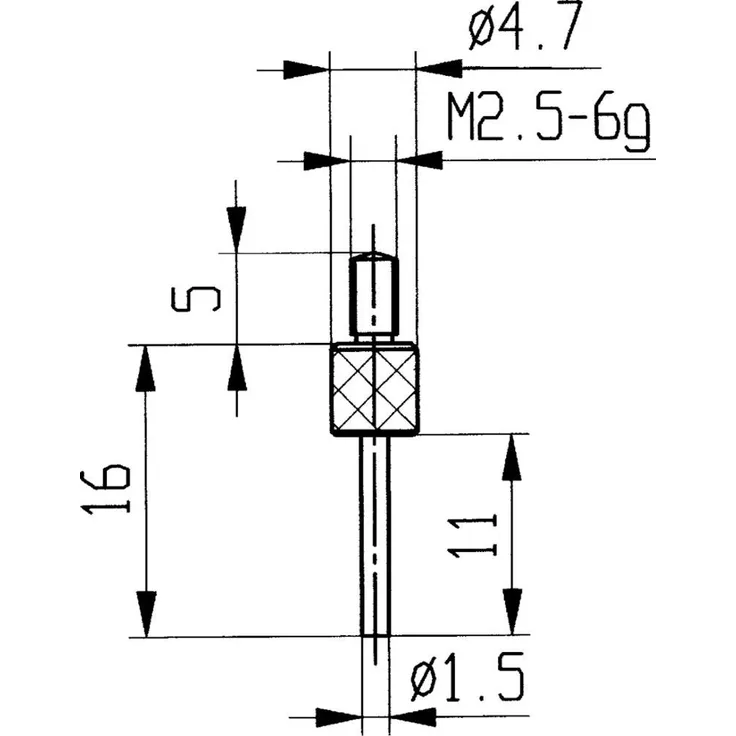 Käfer Messeinsatz Stahl Abb.14/ 1,5mm