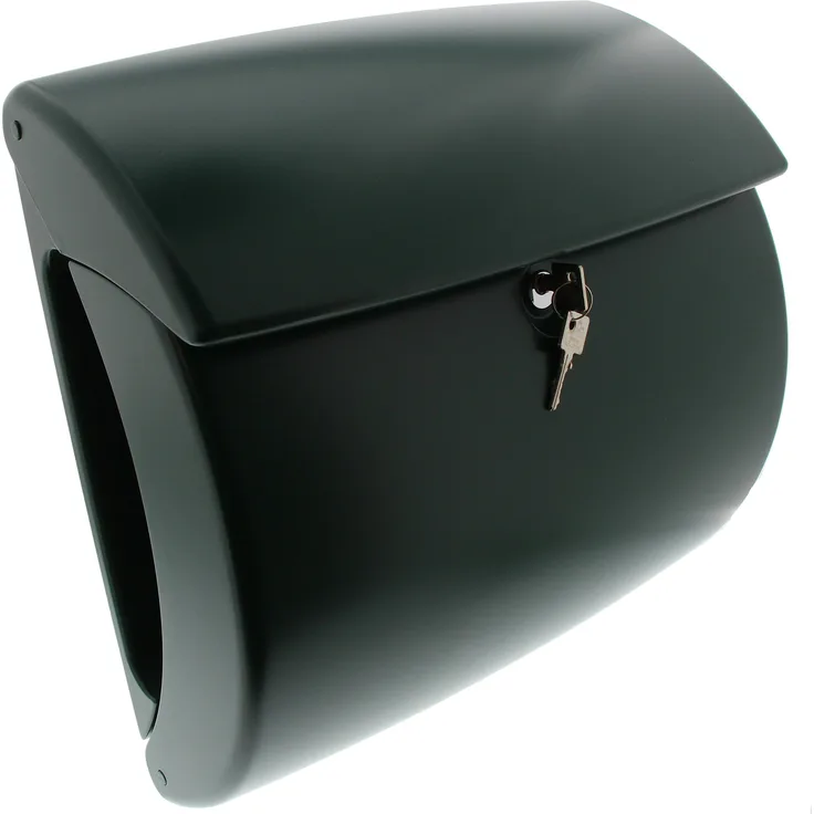 BURG-WÄCHTER, Briefkasten, Edles Design, A4 Einwurf-Format, Innenbeleuchtung, Kunststoff, Kiel 886 GR, Grün