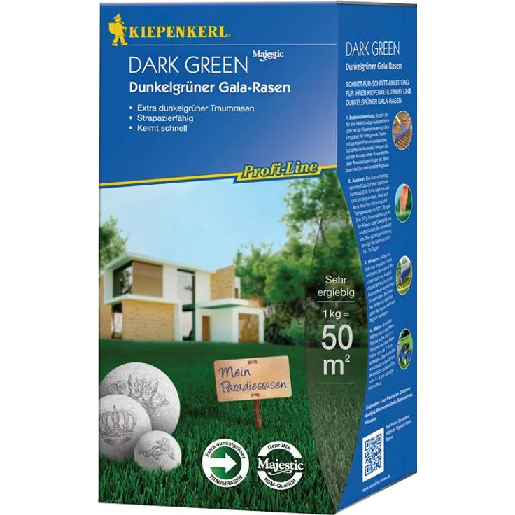 Nebelung, Bruno Profi-Line Dark Green Dunkelgrüner Gala-Rasen 1 kg