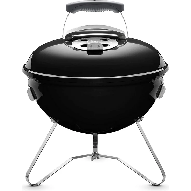 Weber 1111004 Smokey Joe Original, Holzkohlegrill klein, 37 cm, schwarz, für unterwegs, tragbar – Bild 1