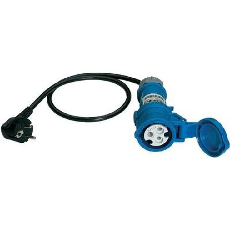 Benning Messadapter Schutzkontakt-Stecker - CEE-Cara-Kupplung Messadapter 16 A CEE - 3-polig Blau 044143