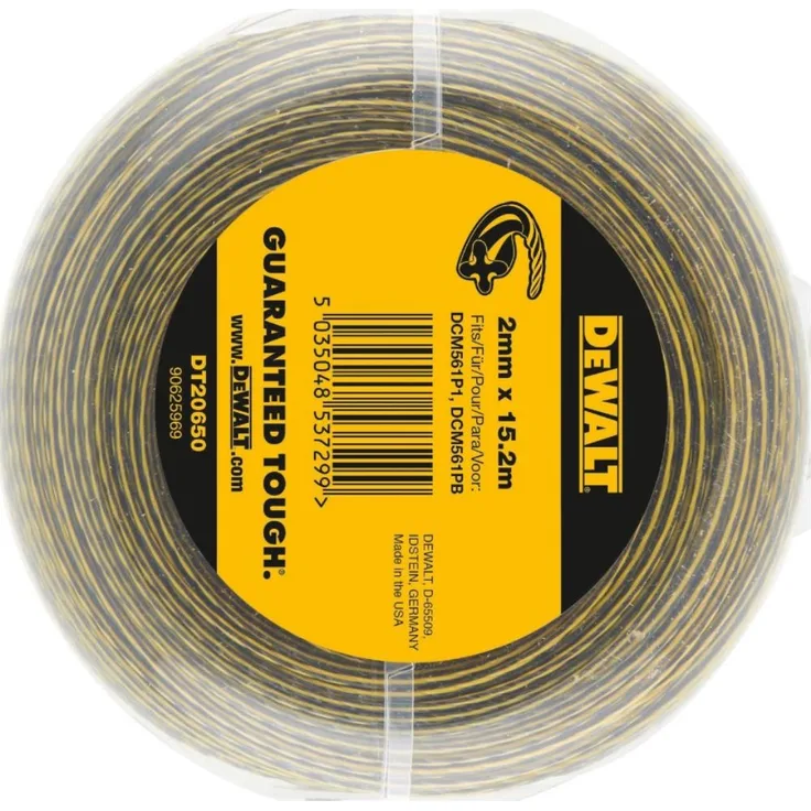 DeWALT DT20650 Trimmer-Faden, 15,2 m- 2,0 mm, 1 Stück