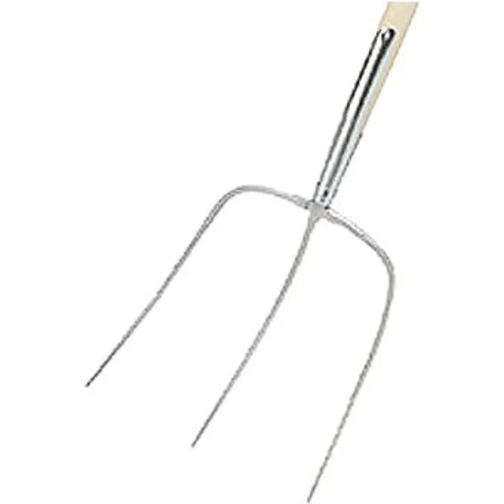 Reutergabel 3Zinken m. Stiel 135cm, Esche, 26x20cm