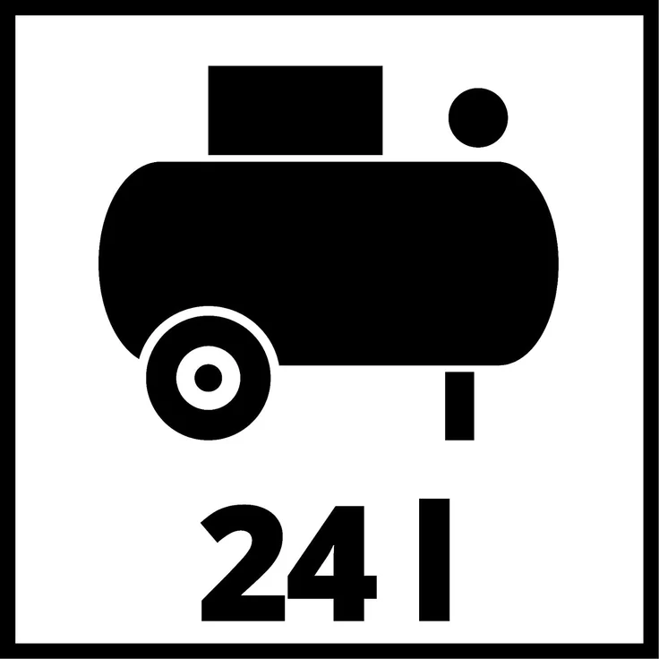 Einhell Kompressor TE-AC 270-24-10 1.800 W, max. 10 bar, inkl. Druckminderer, 24 l-Tank, 2 Manometer und 2 Schnellkupplungen, vibrationsgedämpfter Standfuß, Haltebügel – Bild 9
