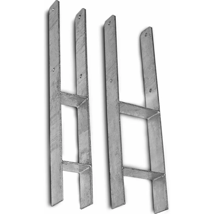 H-Anker Pfostenträger Pfostenanker Pfostenschuhe Carport H-Träger feuerverzinkt 800 mm - 91 mm – Bild 1