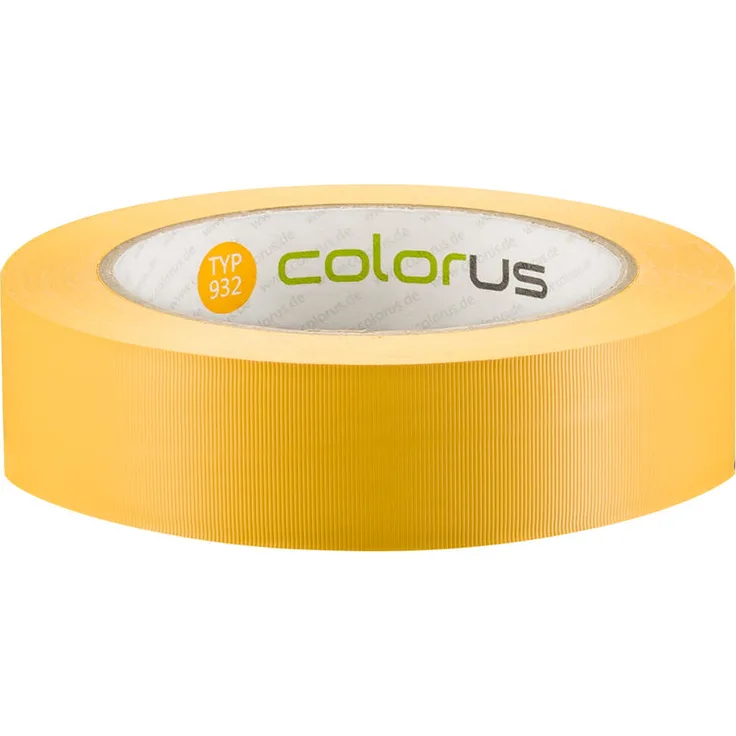 Colorus Premium PVC Putzerband Putzband Bautenschutzband Schutzband gelb quergerillt 33m x 30mm