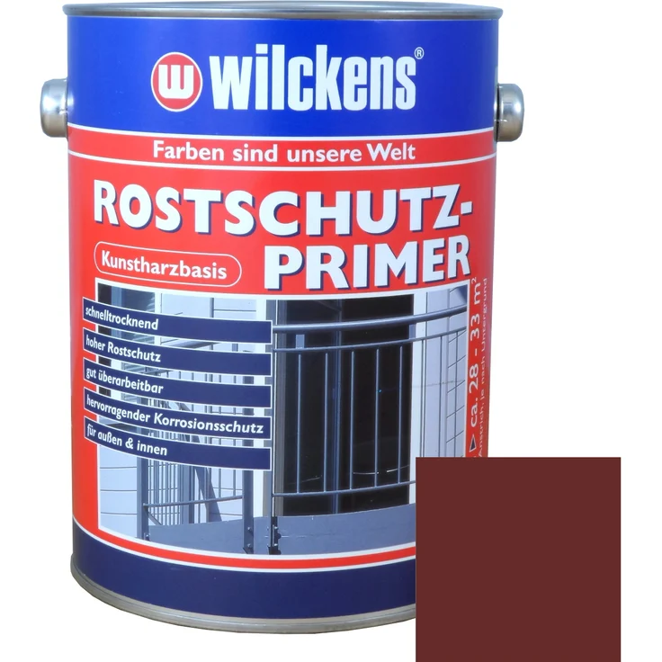 Wilckens - Wilckens Rostschutzprimer 2,5l Grundierung Rostschutz Primer Haftgrund Metall Rotbraun - rot – Bild 1