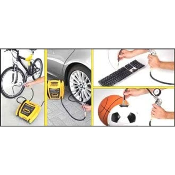 VARO POWX1705 elektrischer Druckluft Kompressor tragbar, 1.100 Watt 1,5 PS max. 8 bar, inkl. Zubehör Anschluß 230 Volt – Bild 6