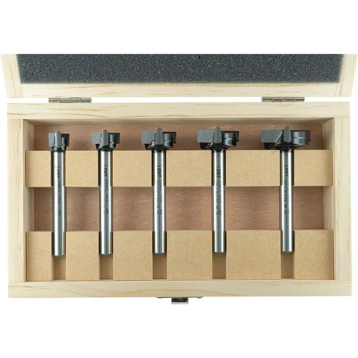 Ent European Norm Tools - ENT 5-tlg. HW Kunstbohrer Set - Handwerkerausführung - PTFE - Ø 15 - 20 - 25 - 30 - 35 mm mit Schaft 10mm