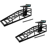 2x hydraulischer Auffahrbock Auffahrrampe Pkw KfZ Wagenheber höhenverstellbar (34430901)