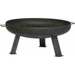 Siena Garden Feuerschale XXL, Ø 55cm, anthrazit, Stahl, mit Ablaufloch, angeschweißte Füße 378806