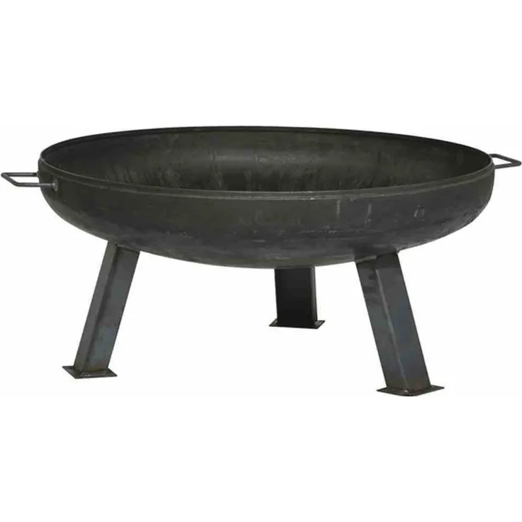 Siena Garden Feuerschale XXL, Ø 55cm, anthrazit, Stahl, mit Ablaufloch, angeschweißte Füße 378806