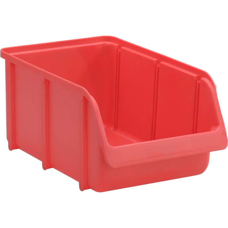 hünersdorff Sichtbox - Stapelbox - Lagerbox in Größe 4, stapelbar, Farbe: Rot