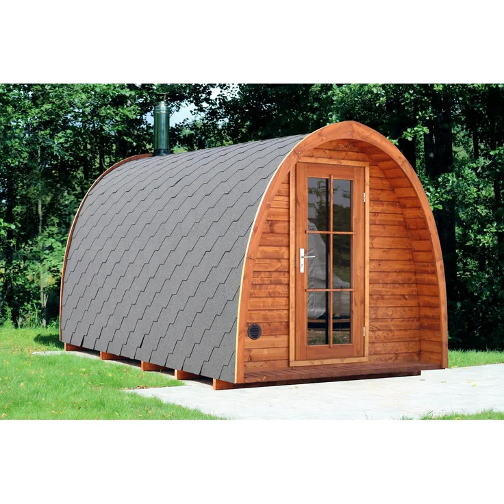 via nordica SaunaPod Fritz 4.0m Vordach 2-Raum