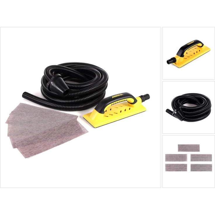Mirka Handy-Handblock Schleifer Startkit 80x230mm plus 5 Schleiftstreifen & Saugschlauch – Bild 1