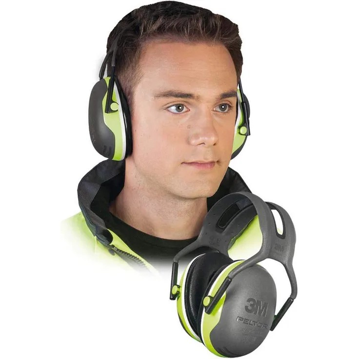 3M Peltor Kapselgehörschutz X4A neongrün - Gehörschützer mit verstellbarem Kopfbügel im schmalen Doppelbügel-Design - SNR 33 dB Hörschutz auch bei hohen Lautstärken