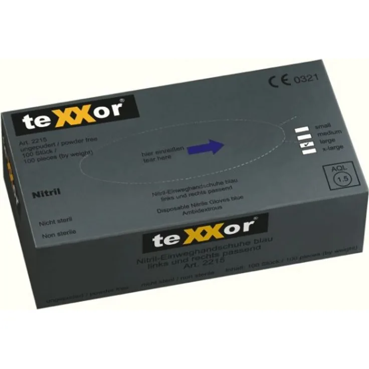 teXXor Nitril-Einweg-Handschuhe ungepudert Größe XL 2215-XL