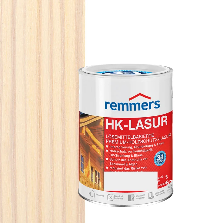 Remmers - Remmers HK-Lasur 0,75 L Eimer Weiss - weiß – Bild 1
